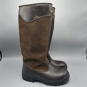 Le Chameau Vibram Goretex Dark Brown Tall Leather Boots Womens 6.5 Men's 5.5